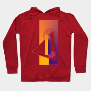 Geometric pop art abstract orange purple Hoodie